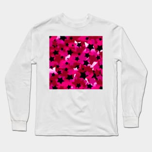 Punk Rock Stars Pink Long Sleeve T-Shirt